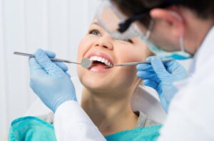 patient at dental clinic during teeth check-up in Faridabad